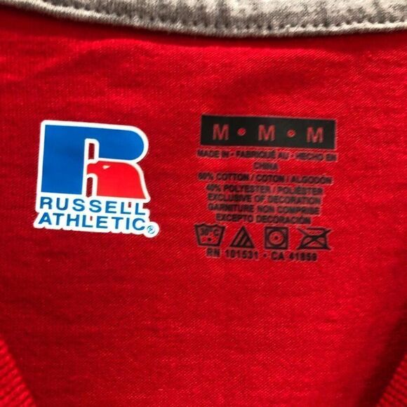 RUSSELL ATHLETIC - M Sz S - NWT Basic Crewneck Tee in True Red/Cotton/Poly Blend - Picture 8 of 15